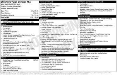 2026 GMC Yukon Elevation