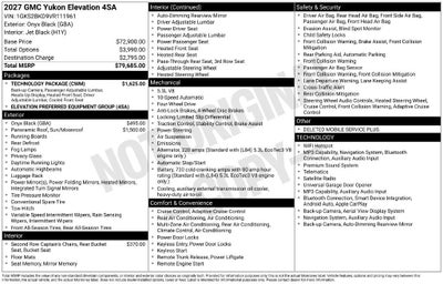 2027 GMC Yukon Elevation