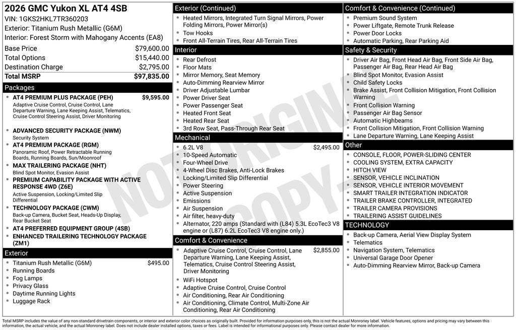 2026 GMC Yukon XL AT4