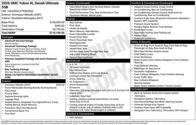 2026 GMC Yukon XL Denali Ultimate