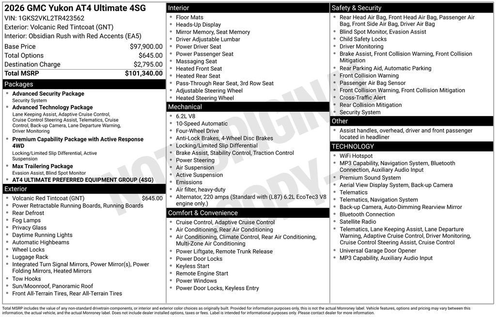 2026 GMC Yukon AT4 Ultimate