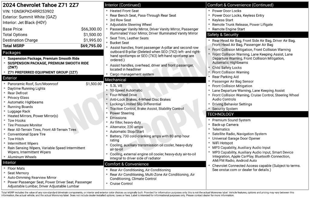 2024 Chevrolet Tahoe Z71