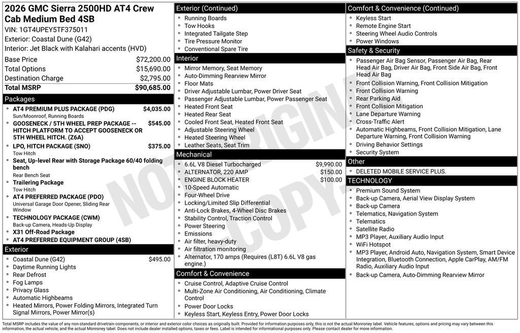 2026 GMC Sierra 2500 HD AT4