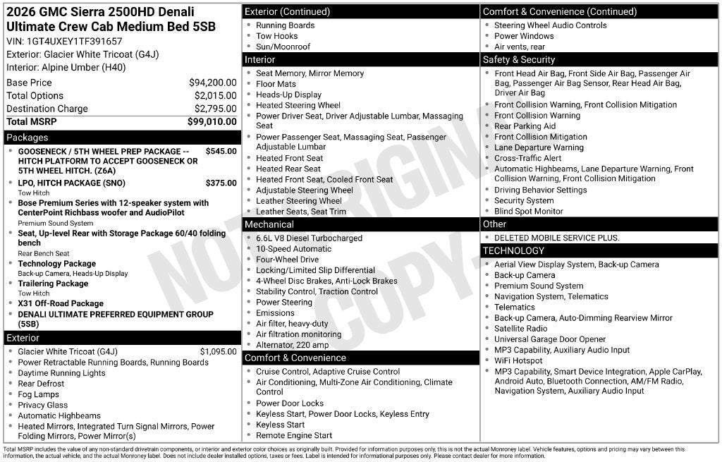 2026 GMC Sierra 2500HD Denali Ultimate - Photo 26