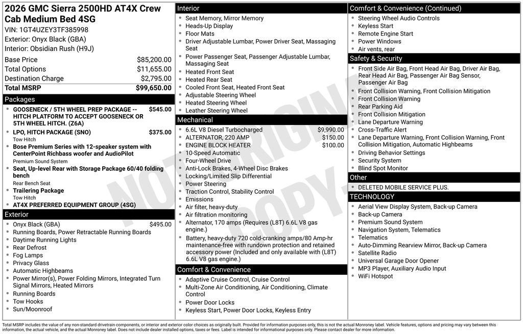 2026 GMC Sierra 2500 HD AT4X