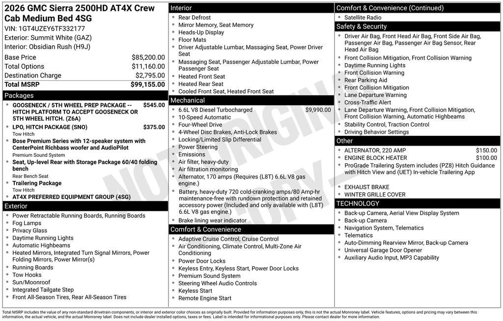 2026 GMC Sierra 2500 HD AT4X