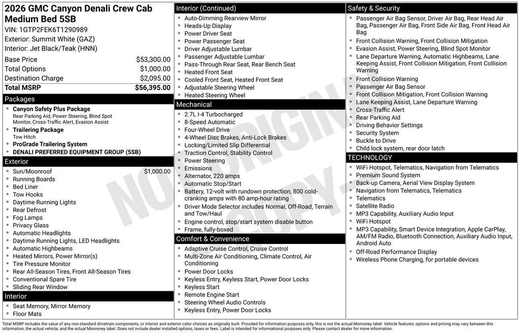 2026 GMC Canyon Denali