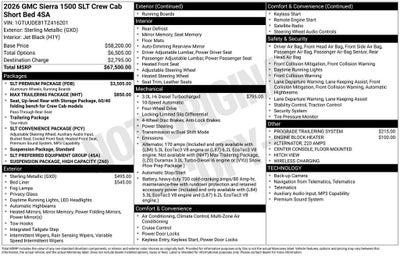2026 GMC Sierra 1500 SLT