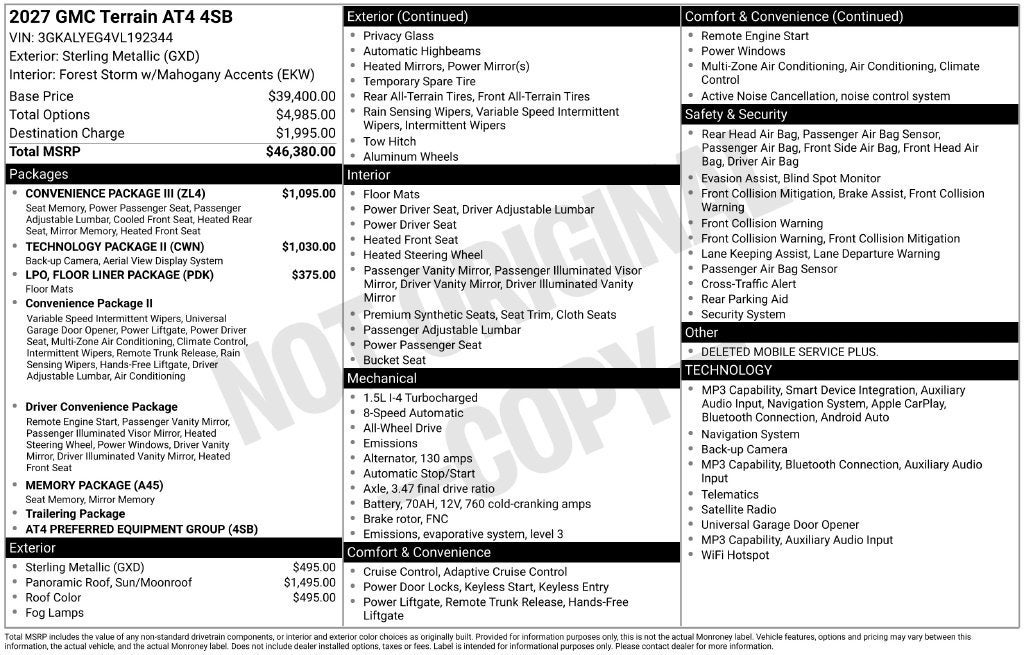 2027 GMC Terrain AT4