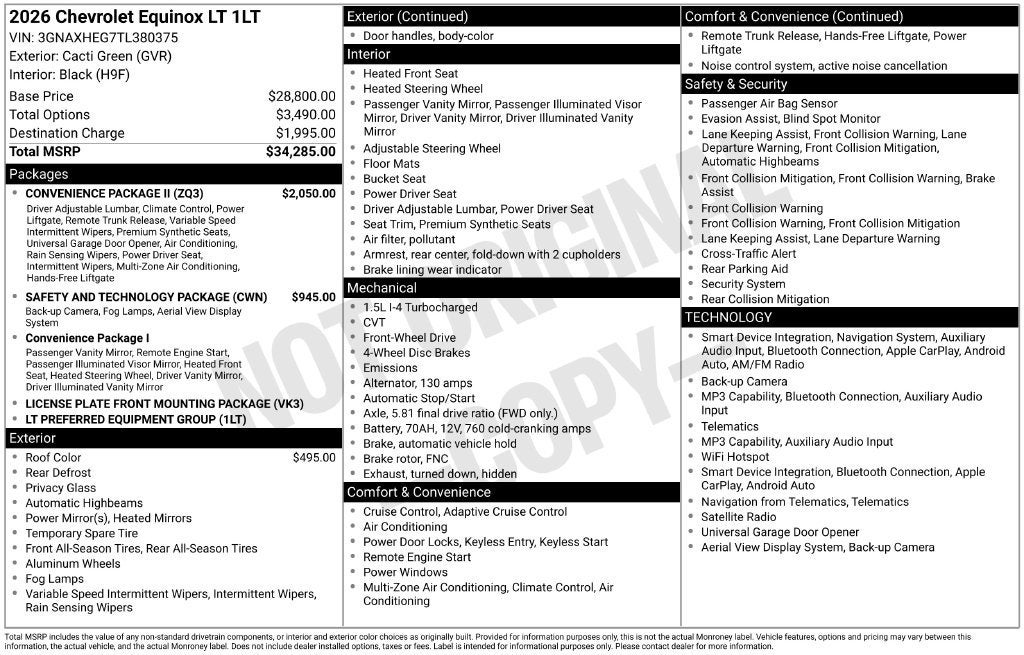 2026 Chevrolet Equinox LT