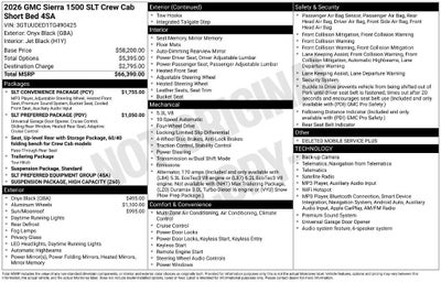 2026 GMC Sierra 1500 SLT