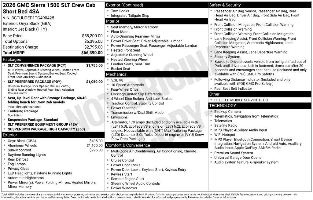 2026 GMC Sierra 1500 SLT