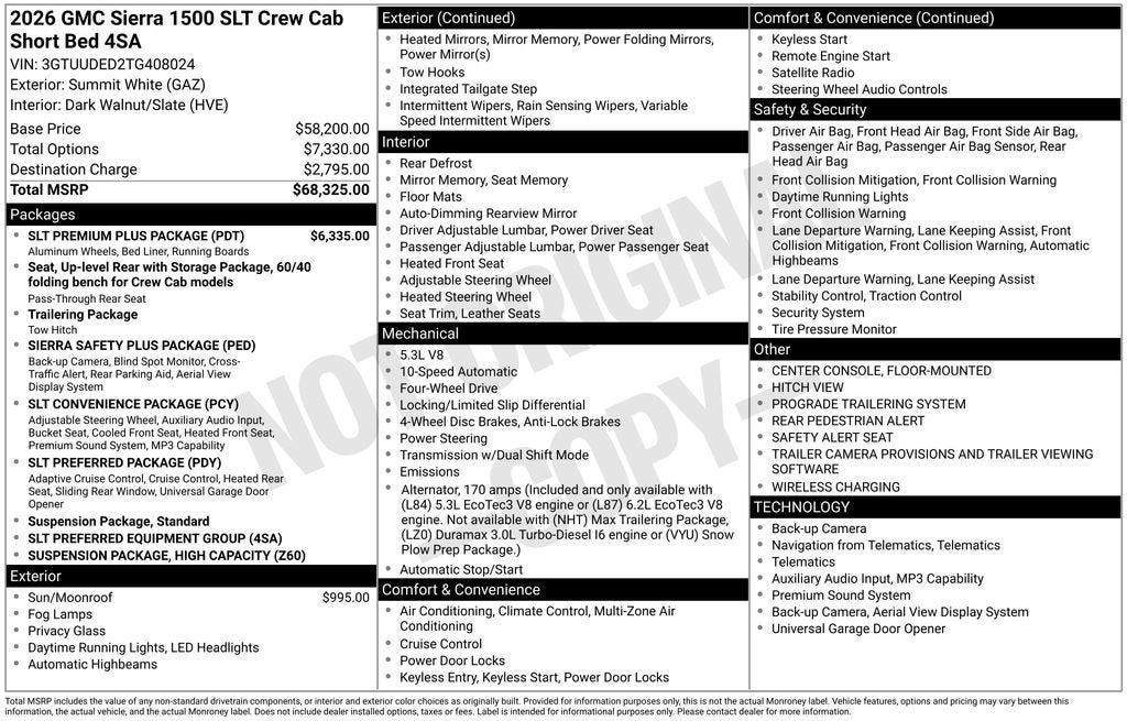 2026 GMC Sierra 1500 SLT