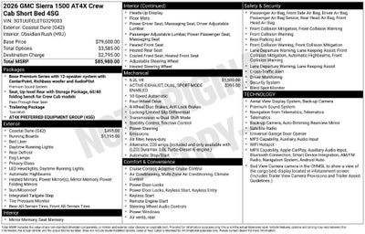 2026 GMC Sierra 1500 AT4X