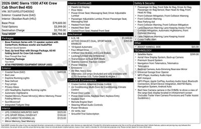 2026 GMC Sierra 1500 AT4X