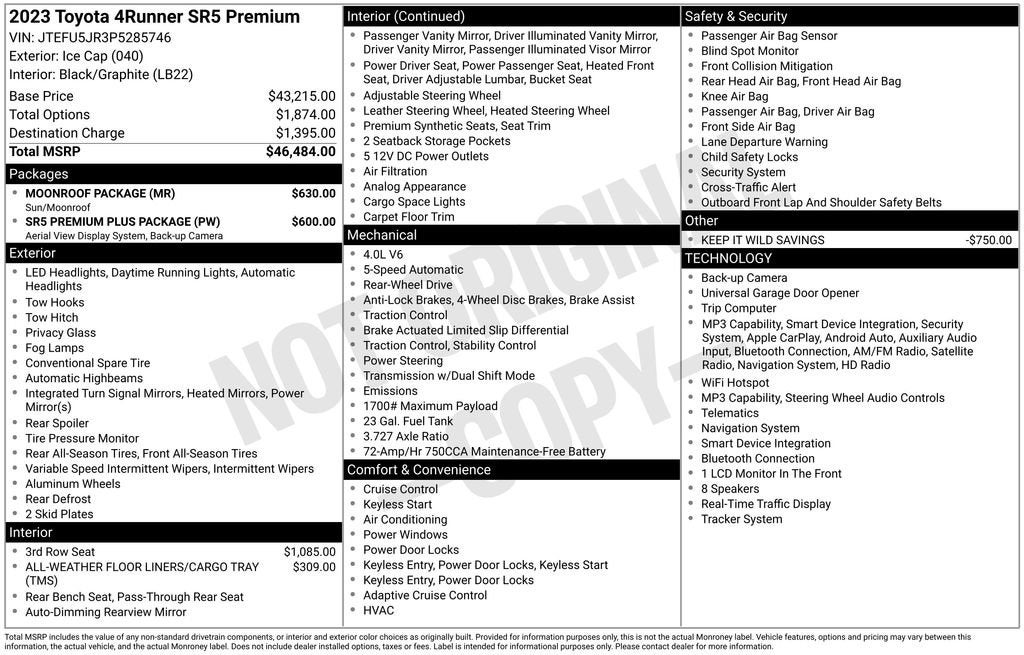 2023 Toyota 4Runner SR5 Premium