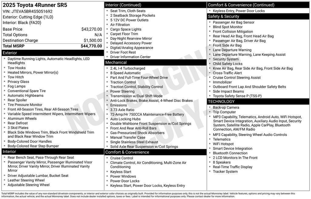 2025 Toyota 4Runner SR5