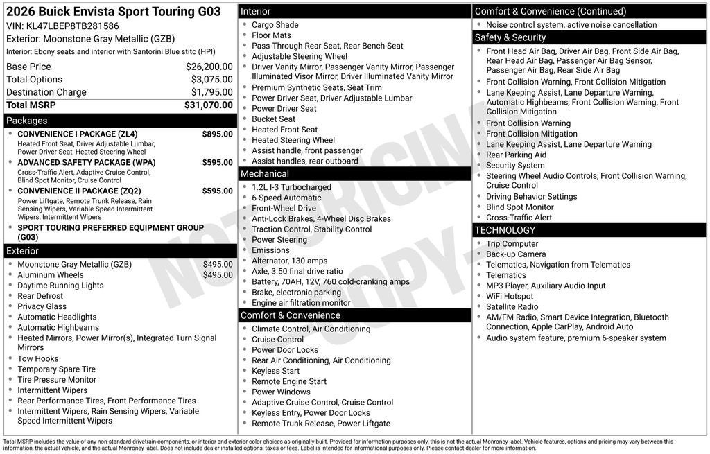 2026 Buick Envista Sport Touring