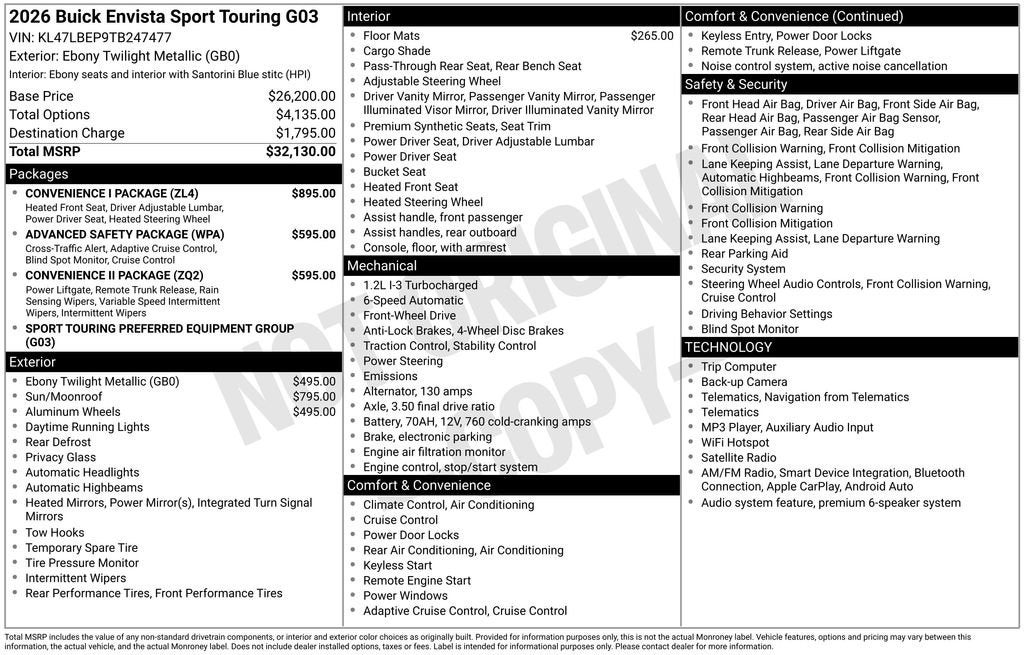 2026 Buick Envista Sport Touring