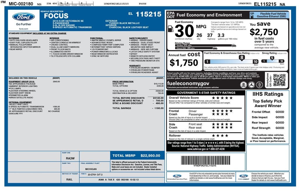 2014 Ford Focus SE
