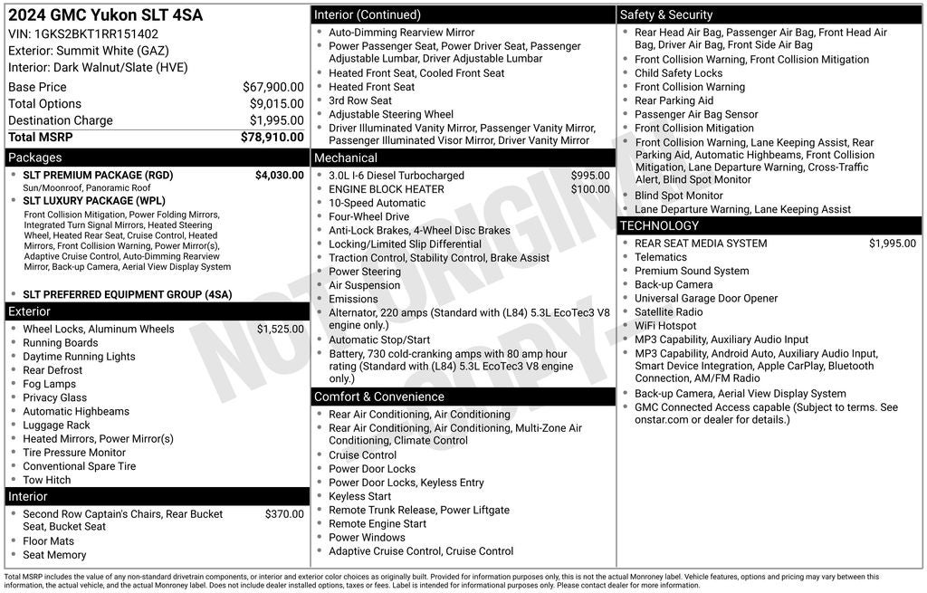2024 GMC Yukon SLT