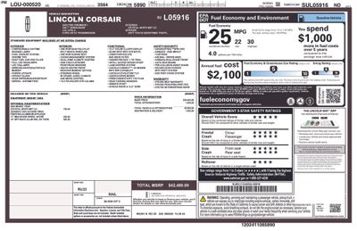 2025 Lincoln Corsair Premiere