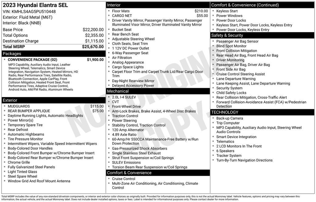 2023 Hyundai Elantra SEL