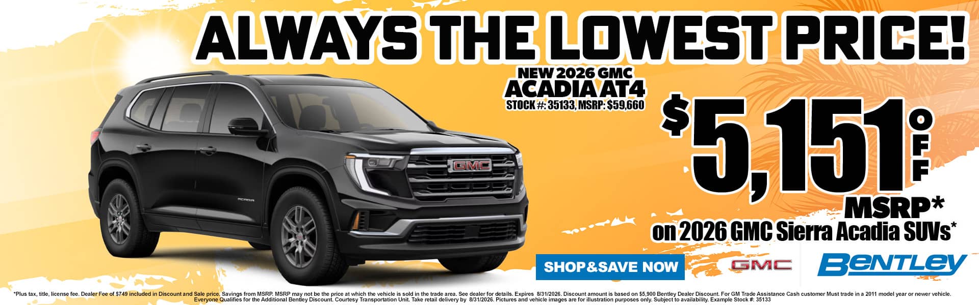 Acadia MSRP