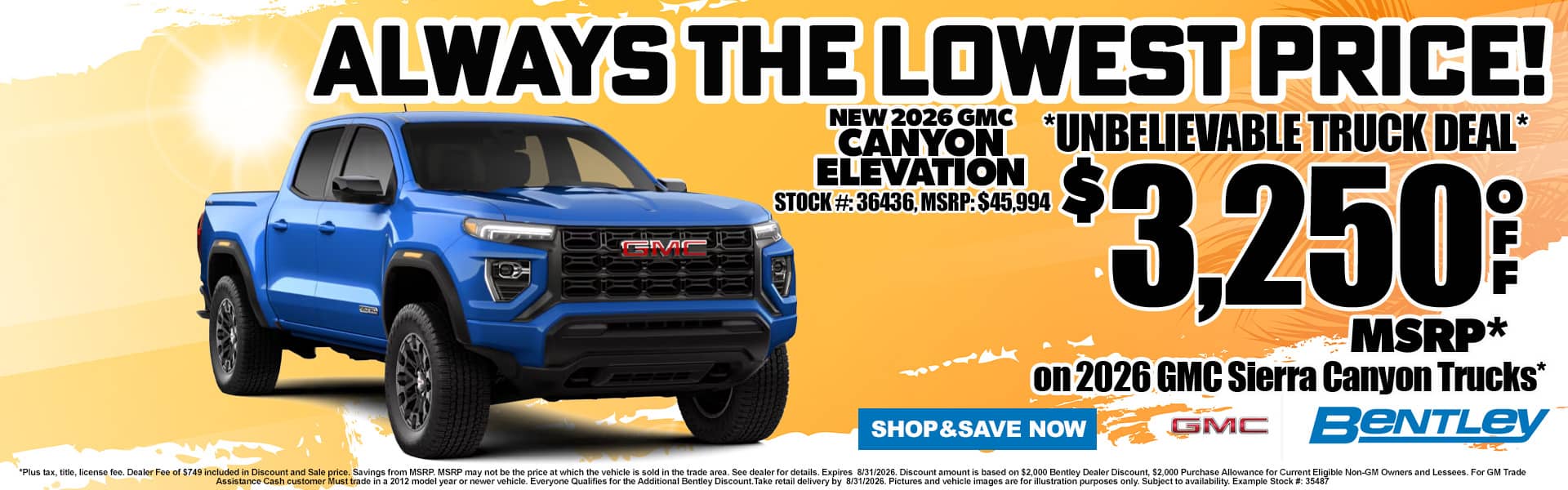 Canyon MSRP 
